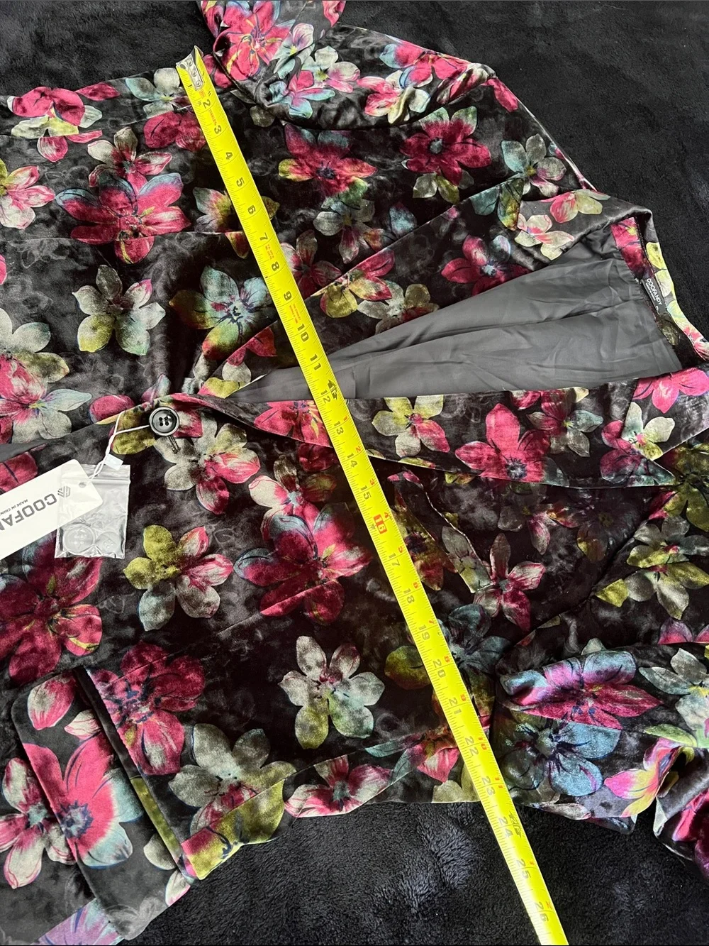 Floral Velvet Blazer - Multicolor